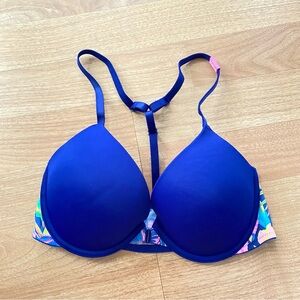 NWT PINK Vibrant Blue Push Up Bra